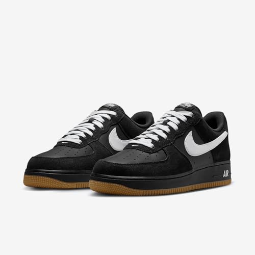 Nike Nike Air Force 1 '07 Men's Trainers, Black White Gum Light Brown, 9 US