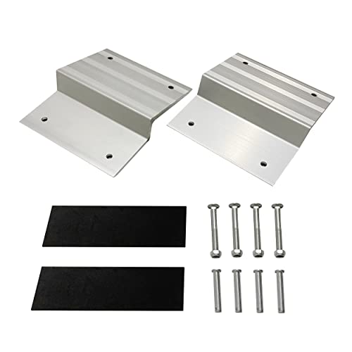 MaxxHaul Aluminum Ramp Top Kit 2 Pack Turns 2x8 Boards into Utility Loading Ramps 1400 lb Capacity with Non‑Skid Surface and Tailgate Protective Pads (80439)