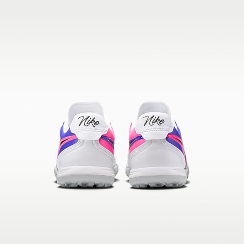 Nike Tiempo Ligera Pro Turf Low-Top Soccer Shoes (White/Racer Blue/Pink Blast/Black) Size 11.5