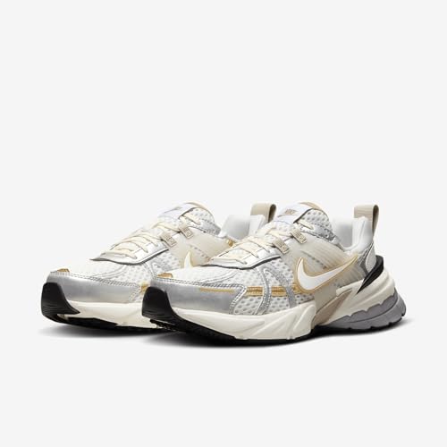 Nike V2K Run Women's Shoes (HJ7245-100, White/Khaki/Metallic Silver/White) Size 9.5