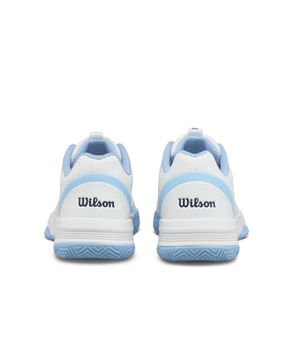 WILSON CourtGlide Women's Tennis Shoe - White/Airy Blue/Navy Blazer, Size 10 US
