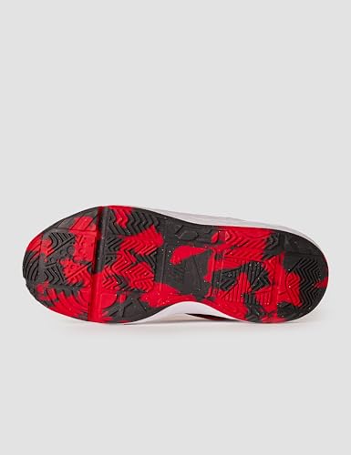 Nike Little Kid's Team Hustle D Basketball Shoes, Black/White-University Red, 2Y
