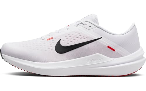 Nike Men's Air Winflo 10 Trainers, White Black Light Scarlet Red, 9 US
