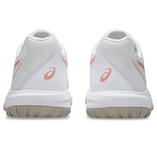 ASICS Women's Gel-Dedicate 9 Tennis Shoes, 8, White/Cantaloupe