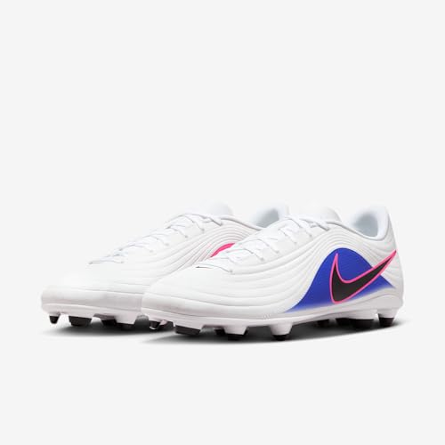 Nike Tiempo Maestro Club Multi-Ground Low-Top Soccer Cleats (White/Racer Blue/Pink Blast/Black) Size 8.5