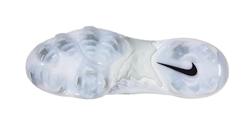 Nike Alpha Huarache Elite 4 Low MCS FD6255-100 White-Grey-Black Men's Baseball Cleats 10.5 US