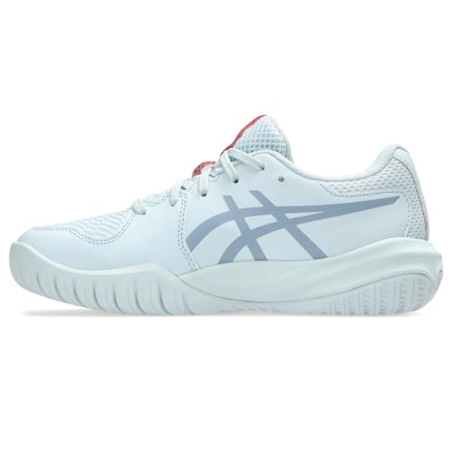 ASICS Kid's Gel-Resolution X Grade School Tennis Shoes, 7, Sky/Grey Blue