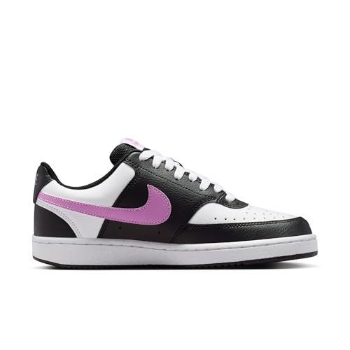 Nike Women's Court Vision Low Next Nature Shoes, Black/Light Magenta-White, 9.5