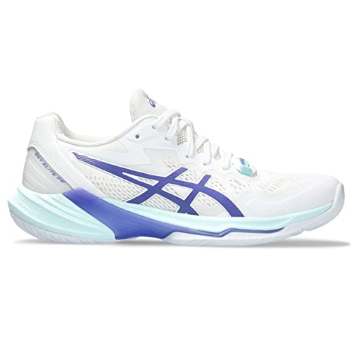 ASICS Women's SKY ELITE FlyteFoam 2 Volleyball Shoes, 9, WHITE/BLUE VIOLET