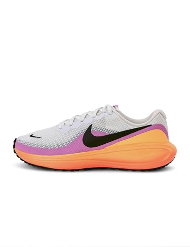 Nike Women's Revolution 8 Road Running Shoes, White/Black-Tangerine Tint-Orange Pulse, 8.5