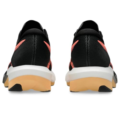 ASICS Unisex Magic Speed 5 Running Shoes, 5.5M / 7W, Black/Sun Coral