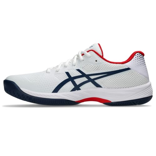 ASICS Men's Gel-Game 9 Pickleball Shoes, 11, White/Night Sky