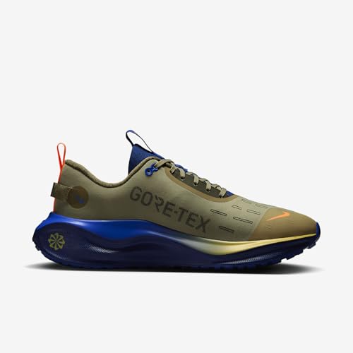 Nike InfinityRN 4 Gore-TEX Men's Waterproof Road Running Shoes (HQ3222-276, Neutral Olive/Racer Blue/Cargo Khaki/Thunder Blue) Size 9.5