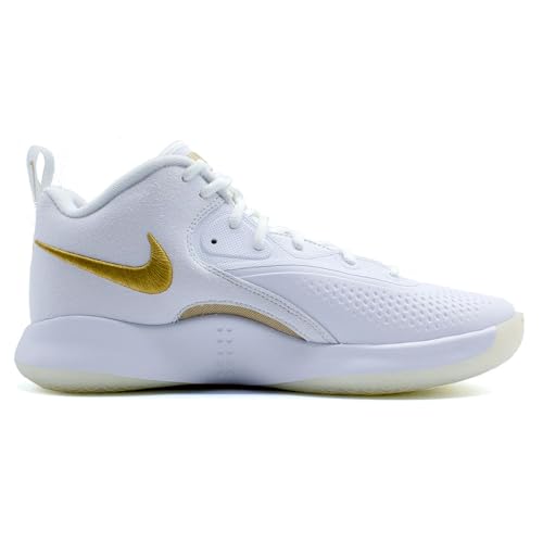 Nike HyperSet 2 Indoor Court Shoes (White/Metallic Gold/White) Size 8.5