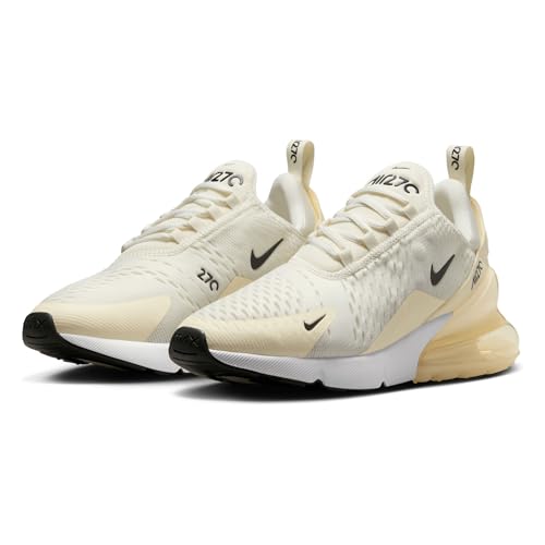 Nike Air Max 270 Women's Shoes (AH6789-124, Sail/Coconut Milk/Pale Ivory/Black) Size 7.5