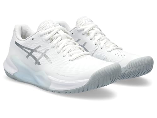ASICS Women's Gel-Challenger 14 Tennis Shoes, 9.5, White/Pure Silver
