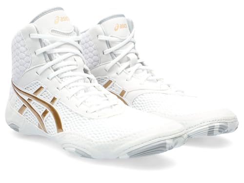 ASICS Women's MATBLAZER Wrestling Shoes, 6, White/Champagne