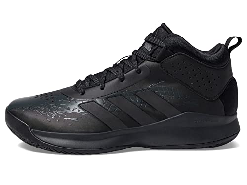 Adidas Cross Em Up 5 Basketball Shoe, Black/Black/Carbon, 6 Wide US Unisex Big_Kid