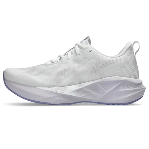 ASICS Women's Novablast 5 Sneaker, White Lilac Hint, 9 US