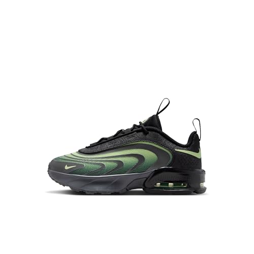 Nike Big Kids' Air Max Fire Shoes, Black/Liquid Lime-Iron Grey, 5Y