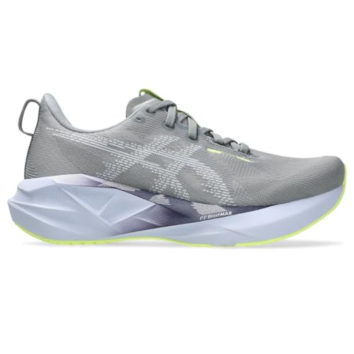 ASICS Women's NOVABLAST 5 Running Shoe, 7, Gravel/Blue Fade