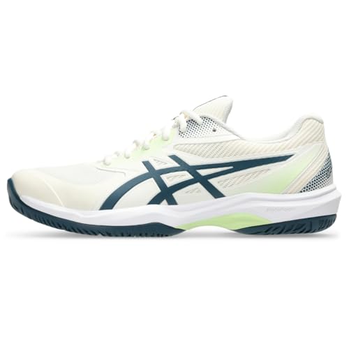 ASICS Men's Game FlyteFoam Pickleball Shoes, 14, Cream/Tranquil Teal