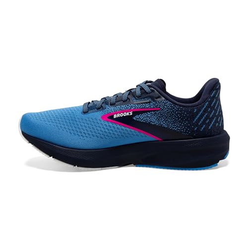 Brooks Women’s Launch 10 Neutral Running Shoe - Peacoat/Marina Blue/Pink Glo - 7.5 Medium