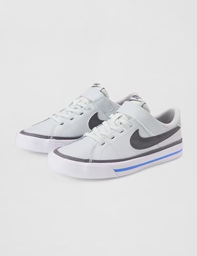 Nike Little Kids' Court Legacy Shoes, Off White/Pencil Point-Crystal Blue, 13C