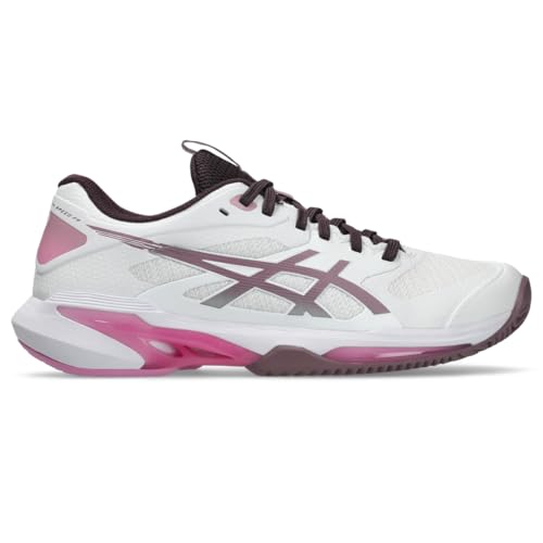 ASICS Women's Solution Speed FF 4 Clay Tennis Shoes, 6, White/Dusty Mauve