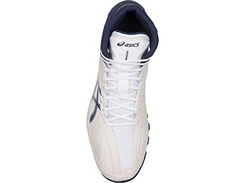 ASICS Men's Cael V8.0 Wrestling Shoes, 7.5, WHITE/INDIGO BLUE