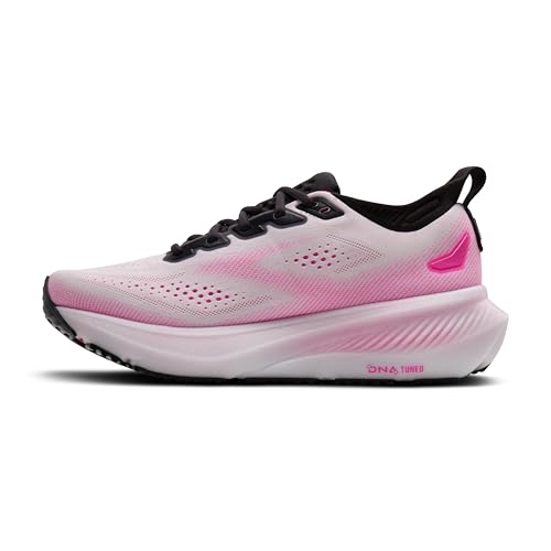 Brooks Women’s Glycerin 23 Neutral Running Shoe - White/Phantom/Cyber Pink - 9.5 Medium