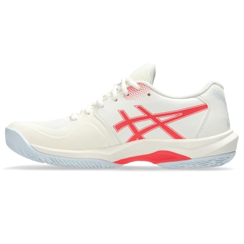 ASICS Women's Game FlyteFoam Pickleball Shoes, 9, Cream/Flash RED