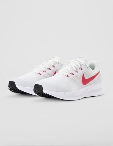 Nike Men's Run Swift 3 Road Running Shoes (Extra Wide), White/University Red-Black-Off White, 10.5