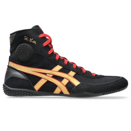 ASICS Men's DAN Gable EVO 3 Wrestling Shoes, 10, Black/Pure Gold