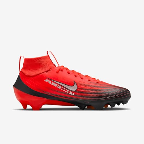 Nike Vapor Pro 1 Football Cleats (HF9409-600, Bright Crimson/Laser Orange/Black) Size 12