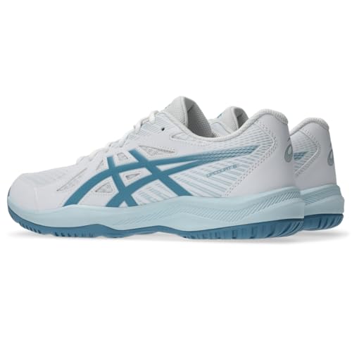 ASICS Men's Upcourt 6 Volleyball Shoes, 11, White/SABA Blue