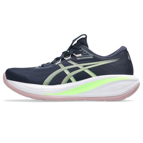 ASICS Women's Gel-Cumulus 28 Running Shoes, 7.5, Midnight/Illuminate Green