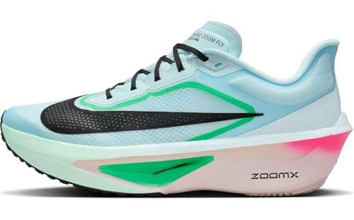 Nike Zoom Fly 6 Men's Road Racing Shoes (Glacier Ice/Hyper Pink/Green Shock/Black) Size 11