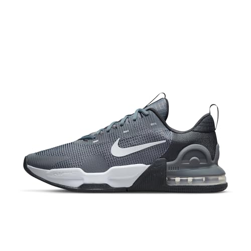 Nike Men's Air Max Alpha Trainer 5 Workout Shoes, Smoke Grey/White-Dark Smoke Grey-Dark Grey, 9