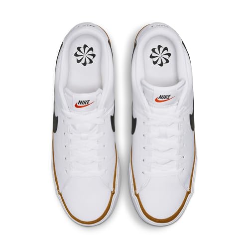 Nike Men's Court Legacy Shoes, White/Black-Desert Ochre, 13