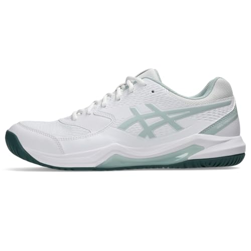 ASICS Men's Gel-Dedicate 8 Tennis Shoes, 9, White/Cold Moss