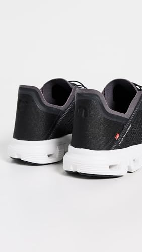 On Men's Cloud 6 Coast Sneakers, Black | White, 10.5 Medium US