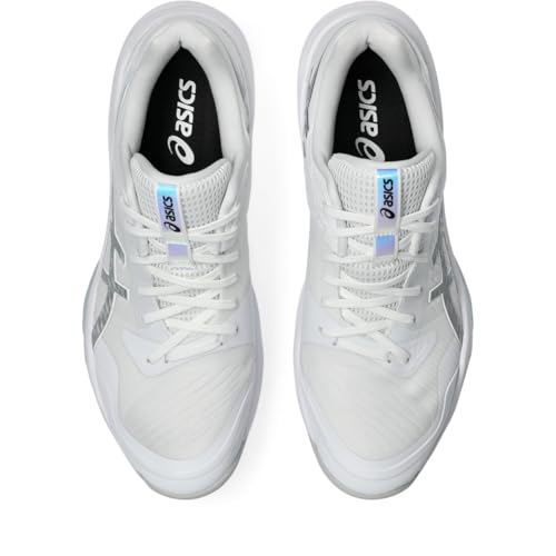 ASICS Unisex Sky Elite FlyteFoam 3 Volleyball Shoes, 10M / 11.5W, White/Pure Silver