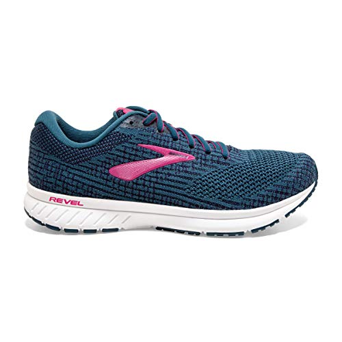 Brooks Womens Revel 3 Running Shoe - Blue/Navy/Beetroot - B - 6.0