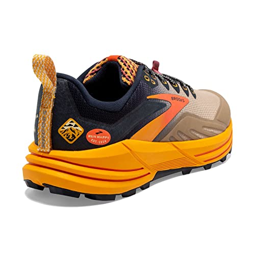 Brooks Men's Cascadia 16 Trail Running Shoe - Zinnia/Eclipse/Nomad - 7 Medium