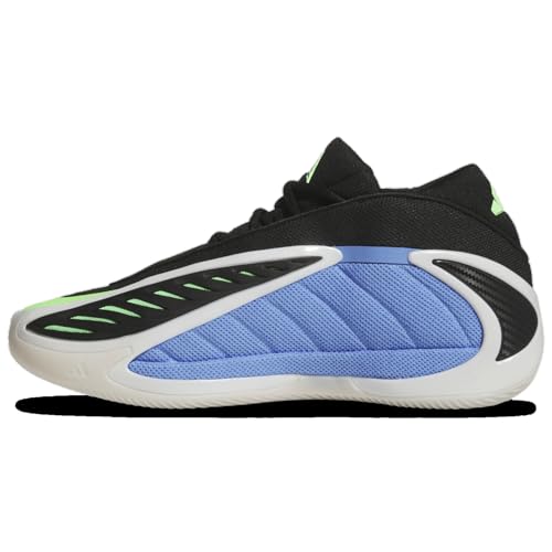 adidas Men's Anthony Edwards 1 Low Top Basketball Shoes Blue Fusion/Zero Metallic/Lime Burst 10.5 Medium