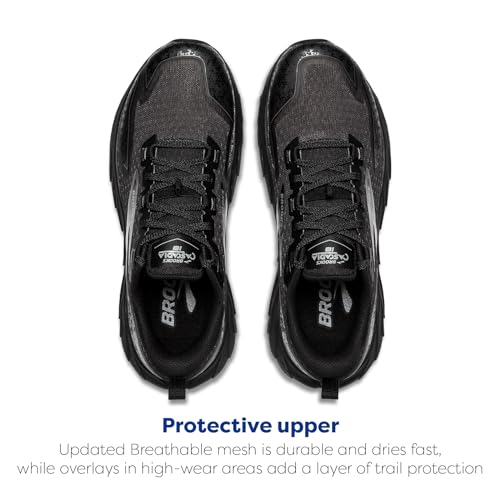 Brooks Women’s Cascadia 18 Mountain Trail Running Shoe - Black/Blackened Pearl/Grey - 7 Medium