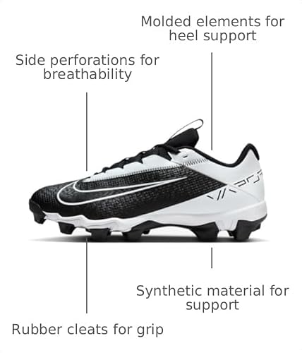 Nike Vapor Edge Shark 2 Molded Football Cleats SZ 12 Black | White
