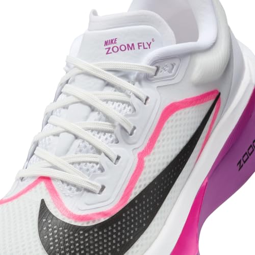 Nike Zoom Fly 6 Women's Road Running Shoe FN8455, White Black Vivid Grape Hyper Pink, 39 EU