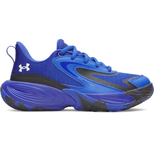 Under Armour Unisex Pre School Size Lockdown 8 Basketball Shoe, (400) Royal/Black/White, 3, US